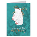 Seed Paper Shape Holiday Greeting Card - Warm Winter Wishes Mitten